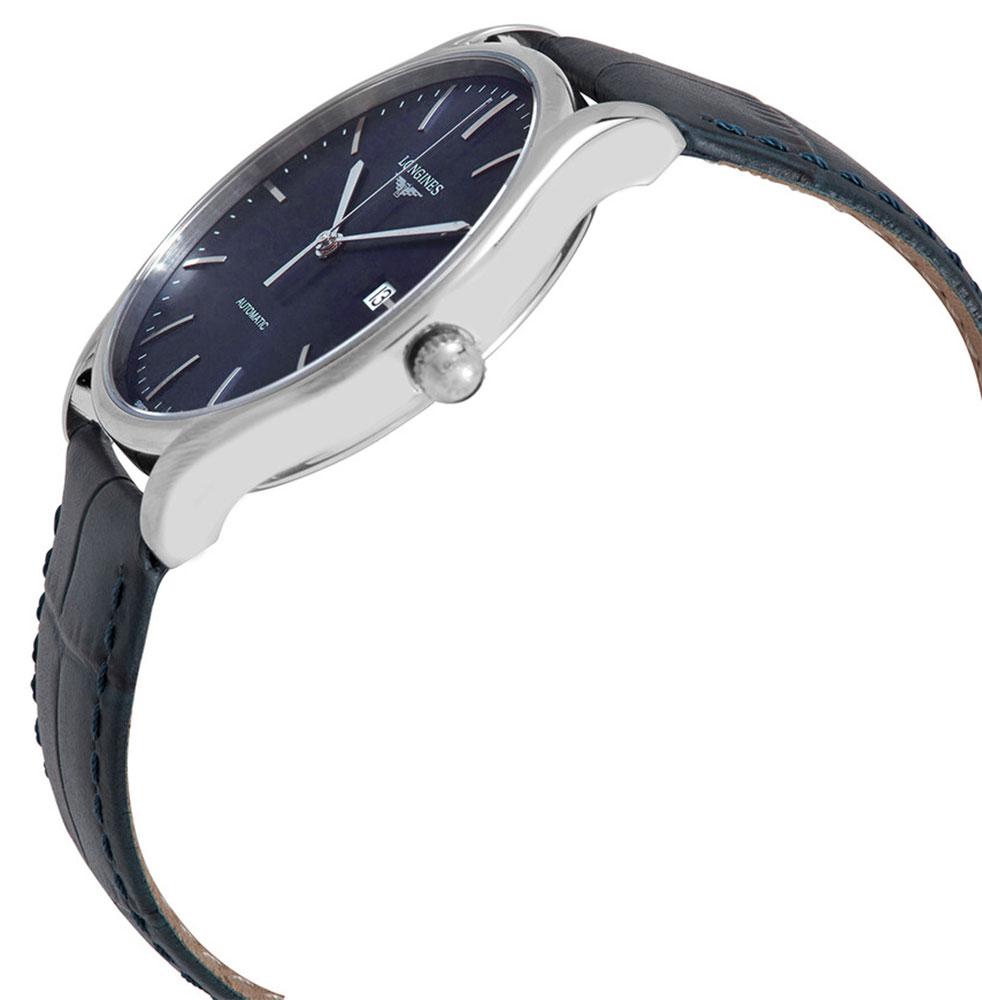 Longines Lyre Automatic Stainless Steel Blue Dial Blue Leather Strap Date Mens Watch L4.960.4.92.2 wholesalehk.shop