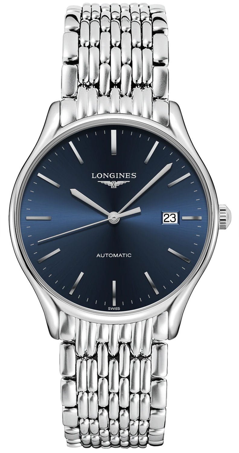 Longines Lyre Automatic Stainless Steel Blue Dial Date Mens Watch L4.960.4.92.6 wholesalehk.shop