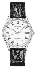 Longines Lyre Automatic Stainless Steel White Dial Black Leather Strap Date Mens Watch L4.960.4.11.2 wholesalehk.shop