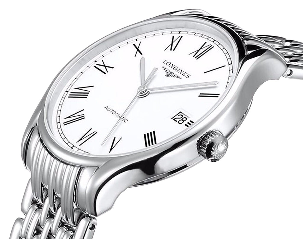 Longines Lyre Automatic Stainless Steel White Dial Date Mens Watch L4.960.4.11.6 wholesalehk.shop