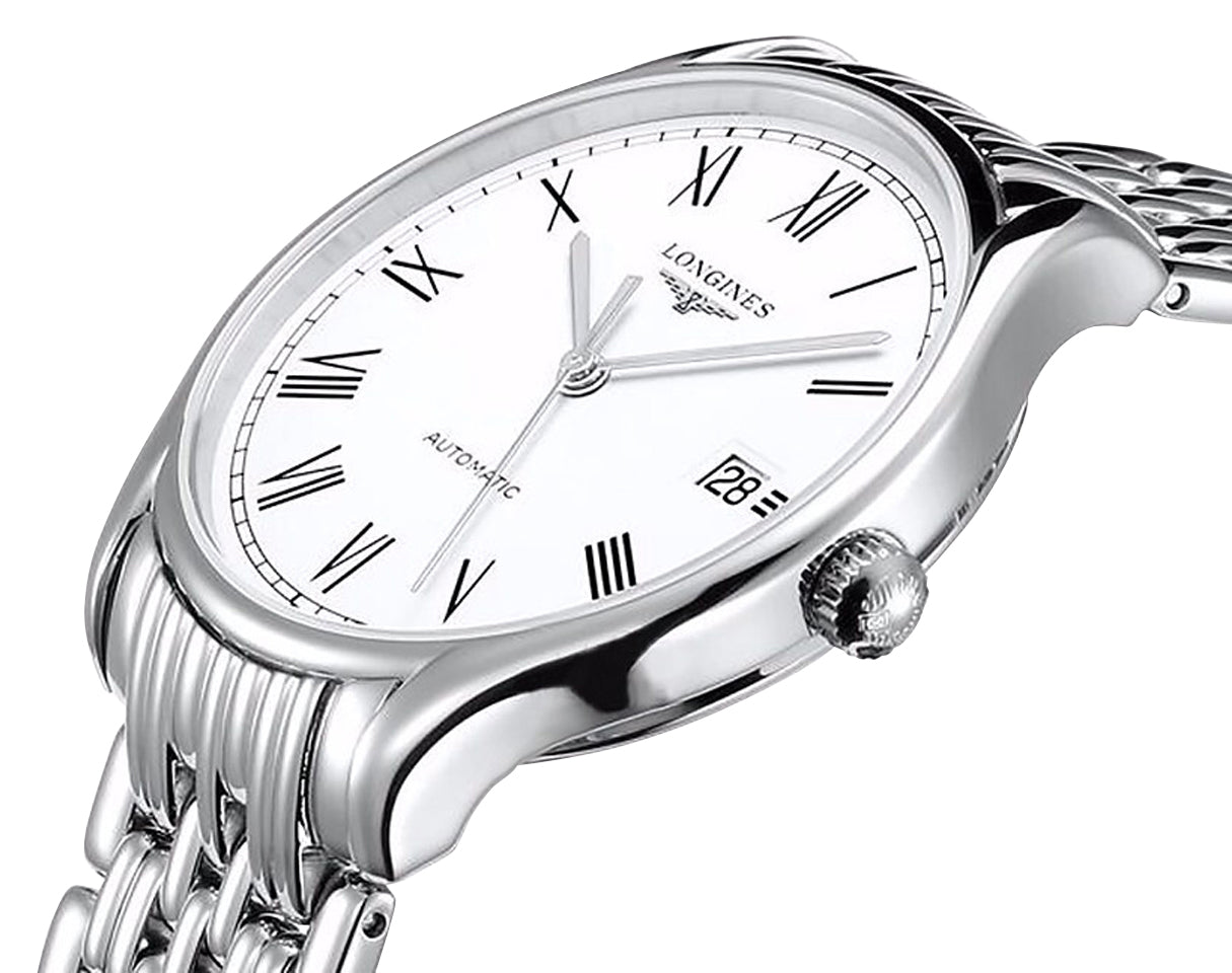Longines Lyre Automatic Stainless Steel White Dial Date Mens Watch L4.960.4.11.6 wholesalehk.shop