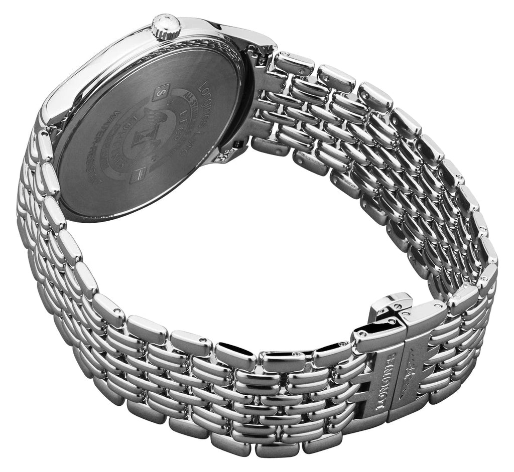 Longines Lyre Stainless Steel White Dial Date Quartz Mens Watch L4.859.4.11.6 wholesalehk.shop