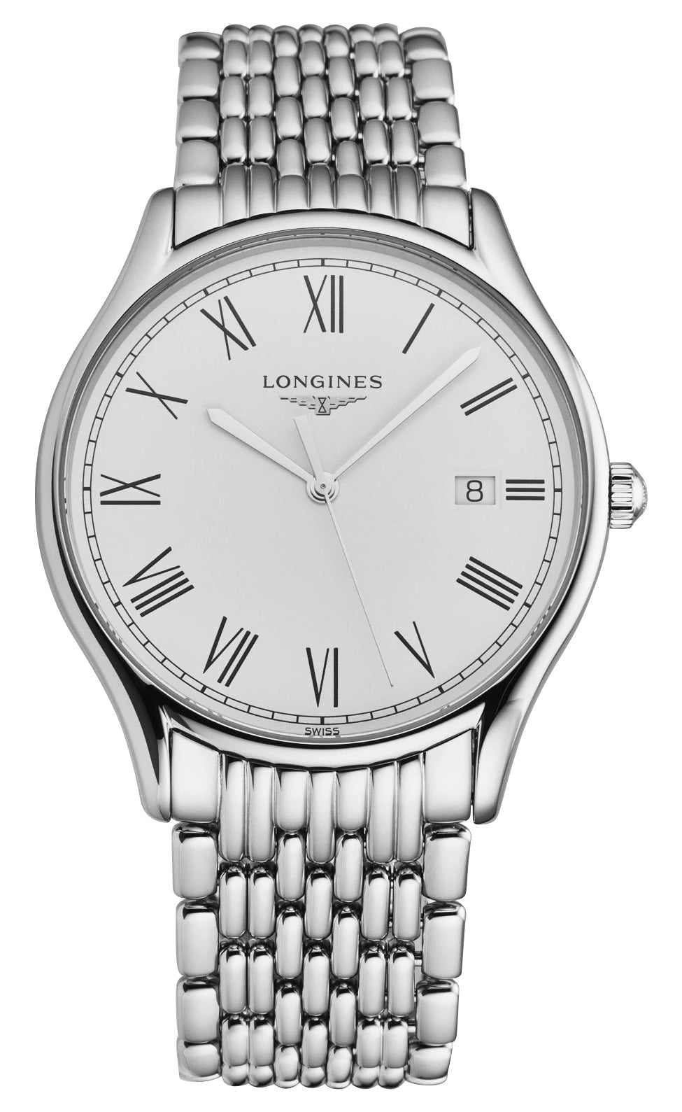 Longines Lyre Stainless Steel White Dial Date Quartz Mens Watch L4.859.4.11.6 wholesalehk.shop