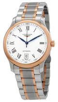 Longines Master Collection Automatic 18k Rose Gold and Steel White Dial Date Mens Watch L2.628.5.19.7 wholesalehk.shop