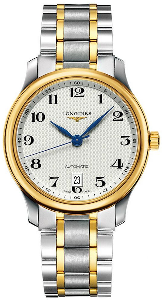Longines Master Collection Automatic 18k Yellow Gold and Steel Silver Dial Date Mens Watch L2.628.5.78.7 wholesalehk.shop
