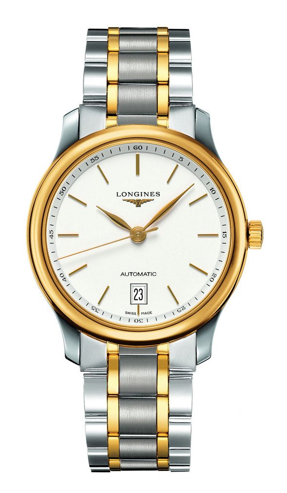 Longines Master Collection Automatic 18k Yellow Gold and Steel White Dial Date Mens Watch L2.628.5.12.7 wholesalehk.shop