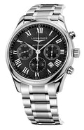 Longines Master Collection Automatic Chronograph Stainless Steel Black Dial Date Mens Watch L2.759.4.51.6 wholesalehk.shop