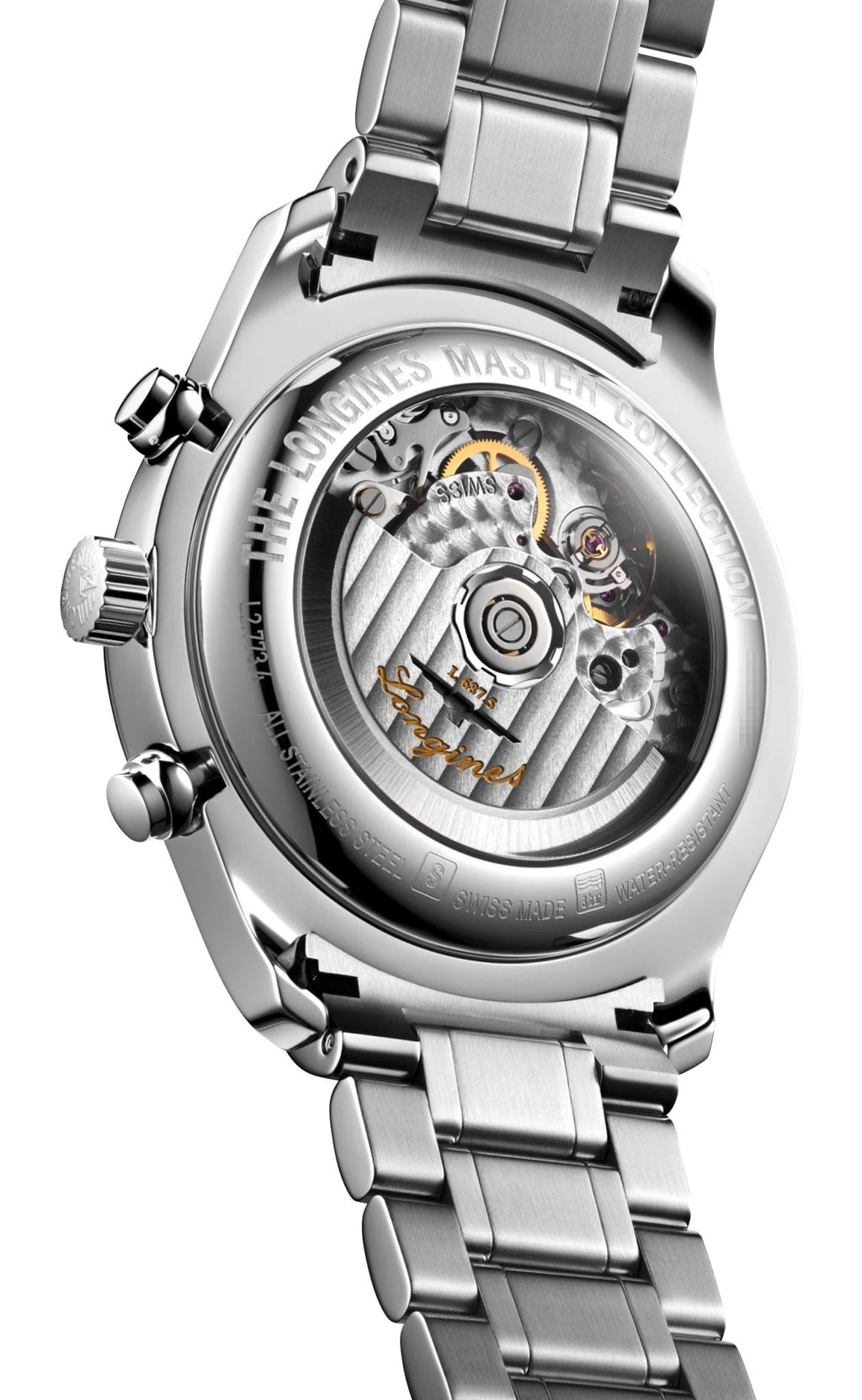 Longines Master Collection Automatic Chronograph Stainless Steel Silver Dial Day/Date Month Moonphase Mens Watch L2.773.4.78.6 wholesalehk.shop
