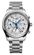 Longines Master Collection Automatic Chronograph Stainless Steel Silver Dial Day/Date Month Moonphase Mens Watch L2.773.4.78.6 wholesalehk.shop