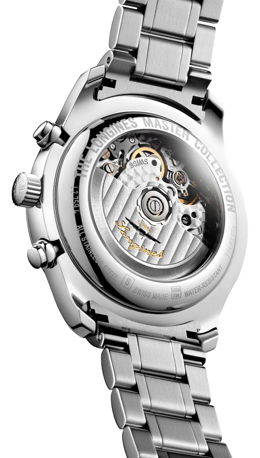 Longines Master Collection Automatic Chronograph Stainless Steel Silver-Tone Dial Date Mens Watch L2.759.4.78.6 wholesalehk.shop