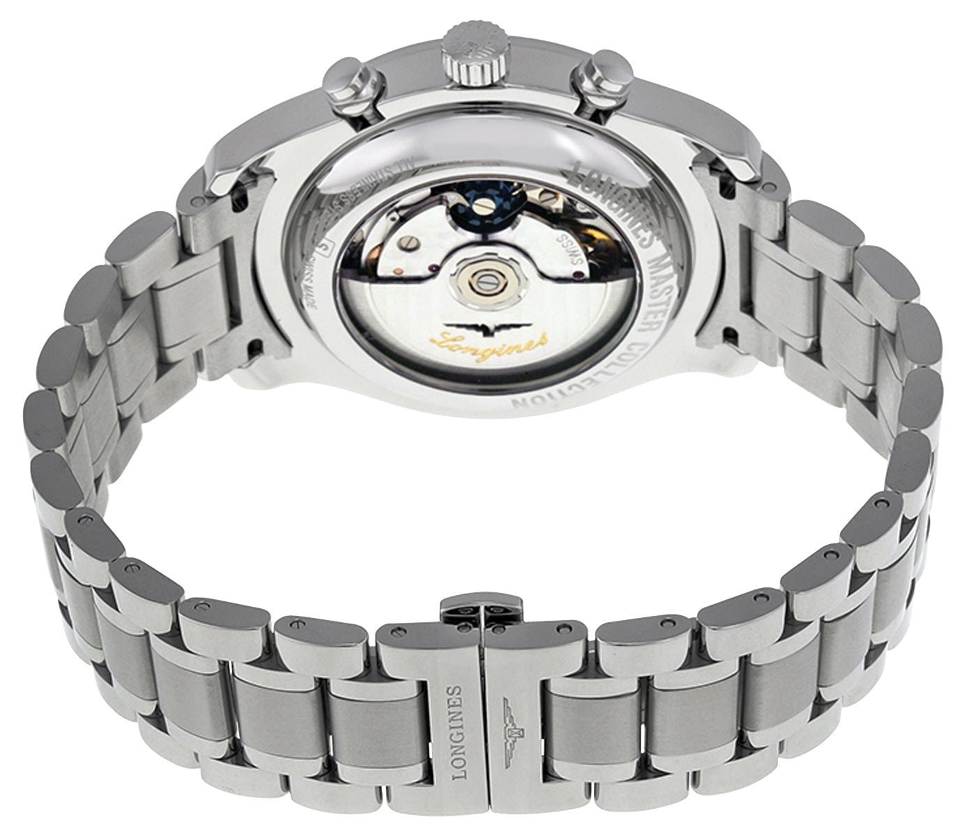 Longines Master Collection Automatic Chronograph Stainless Steel Silver-Tone Dial Date Mens Watch L2.759.4.78.6 wholesalehk.shop