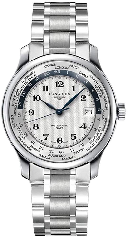 Longines Master Collection Automatic GMT Stainless Steel Silver Dial Date Mens Watch L2.631.4.70.6 wholesalehk.shop