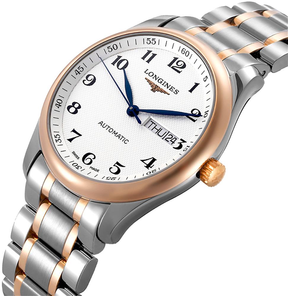 Longines Master Collection Automatic Stainless Steel and Rose Gold Silver Dial Day-Date Mens Watch L2.755.5.79.7 wholesalehk.shop