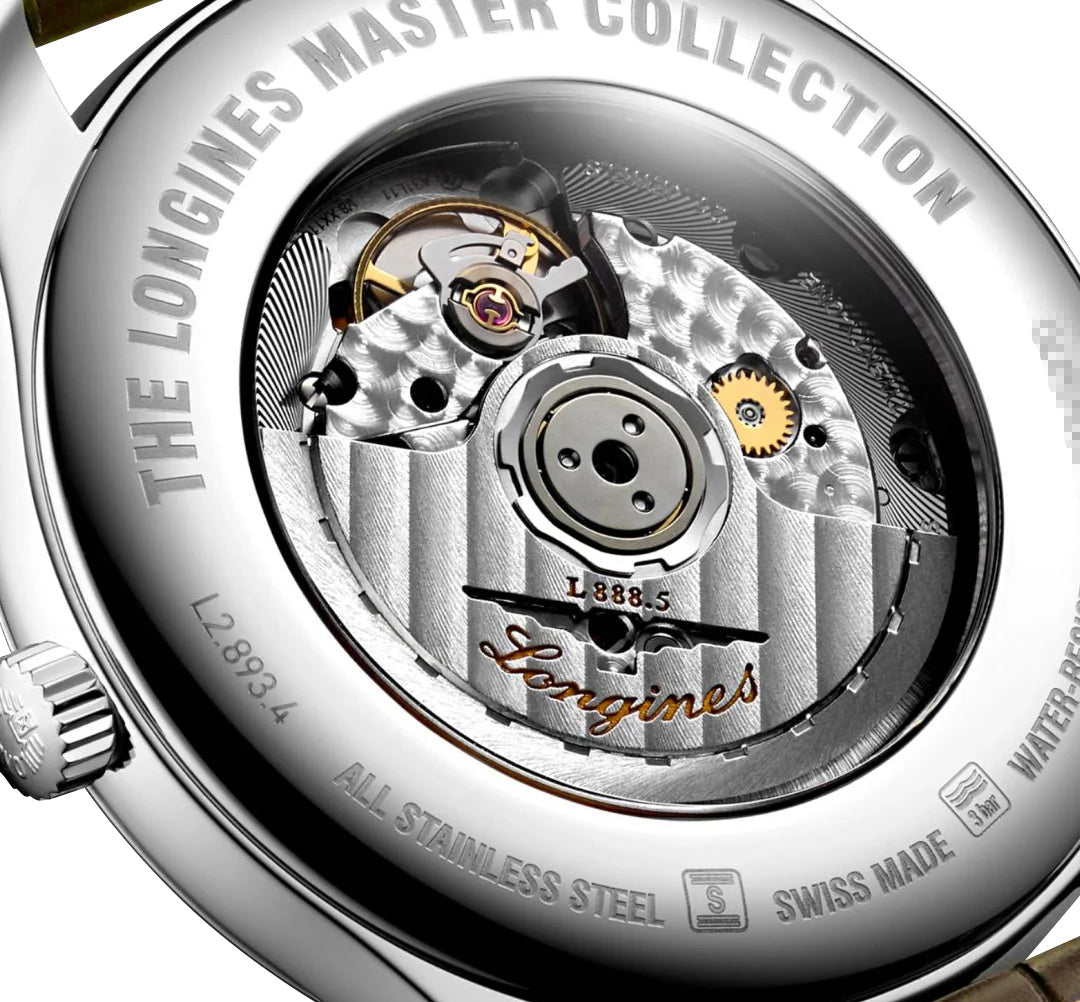Longines Master Collection Automatic Stainless Steel Black Dial Brown Leather Strap Date Mens Watch L2.893.4.59.2 wholesalehk.shop