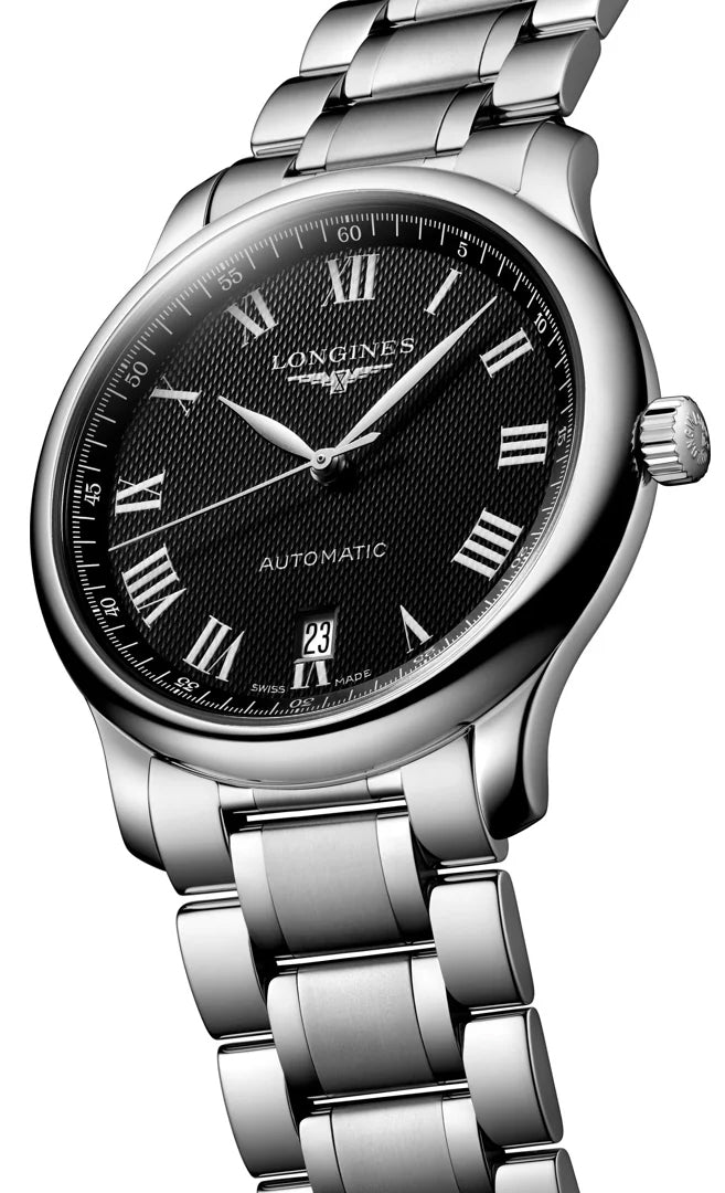 Longines Master Collection Automatic Stainless Steel Black Dial Date Mens Watch L2.628.4.51.6 wholesalehk.shop