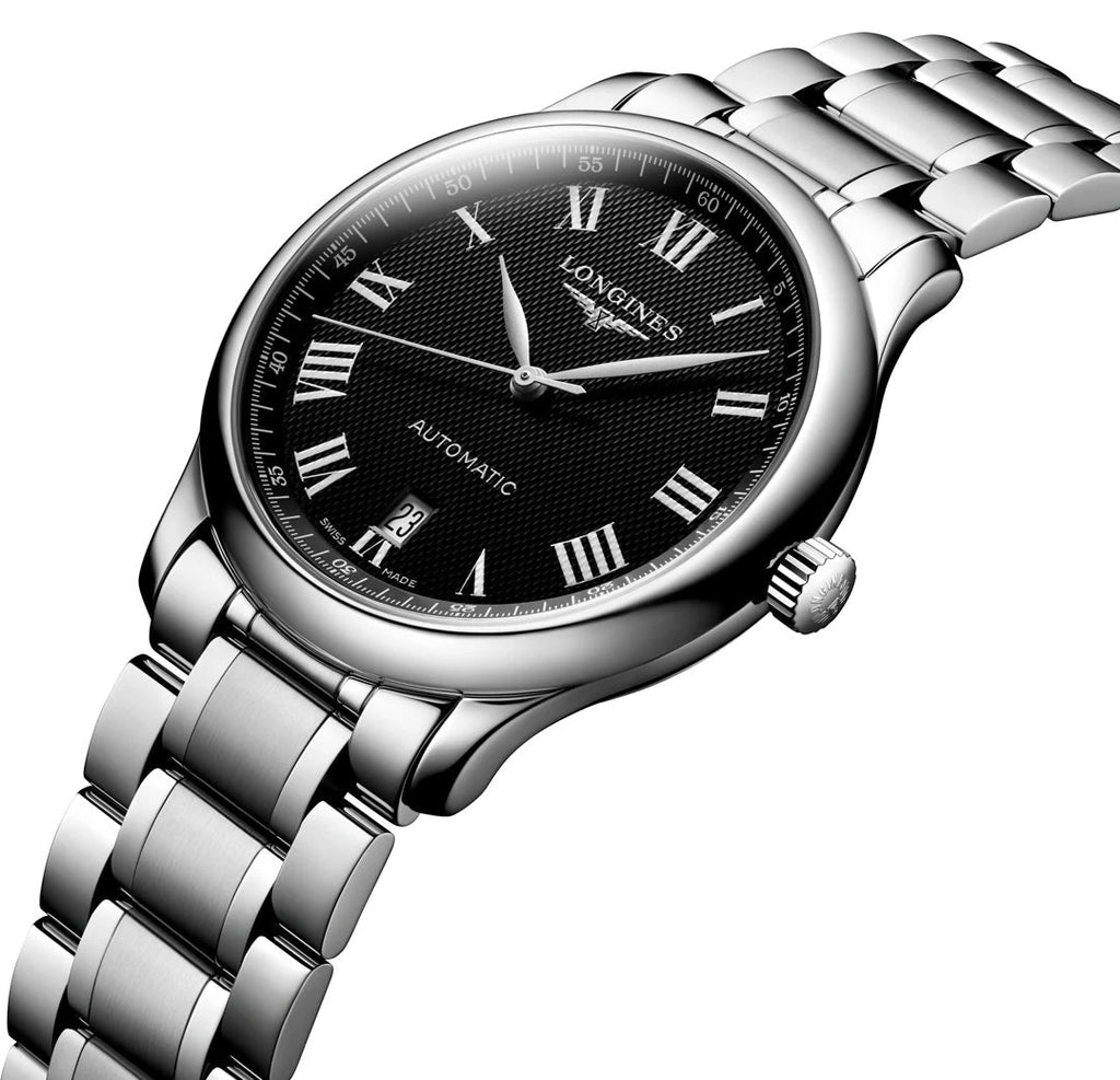 Longines Master Collection Automatic Stainless Steel Black Dial Date Mens Watch L2.628.4.51.6 wholesalehk.shop