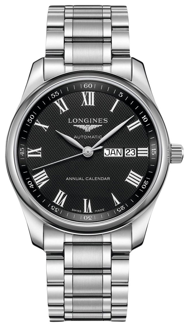 Longines Master Collection Automatic Stainless Steel Black Dial Date/Month Mens Watch L2.910.4.51.6 wholesalehk.shop