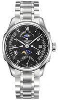 Longines Master Collection Automatic Stainless Steel Black Dial Moonphase Dual Time Zone Day/Date Retrograde Mens Watch L2.738.4.51.6 wholesalehk.shop