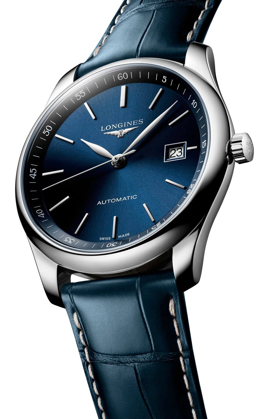 Longines Master Collection Automatic Stainless Steel Blue Dial Blue Leather Strap Date Mens Watch L2.793.4.92.0 wholesalehk.shop