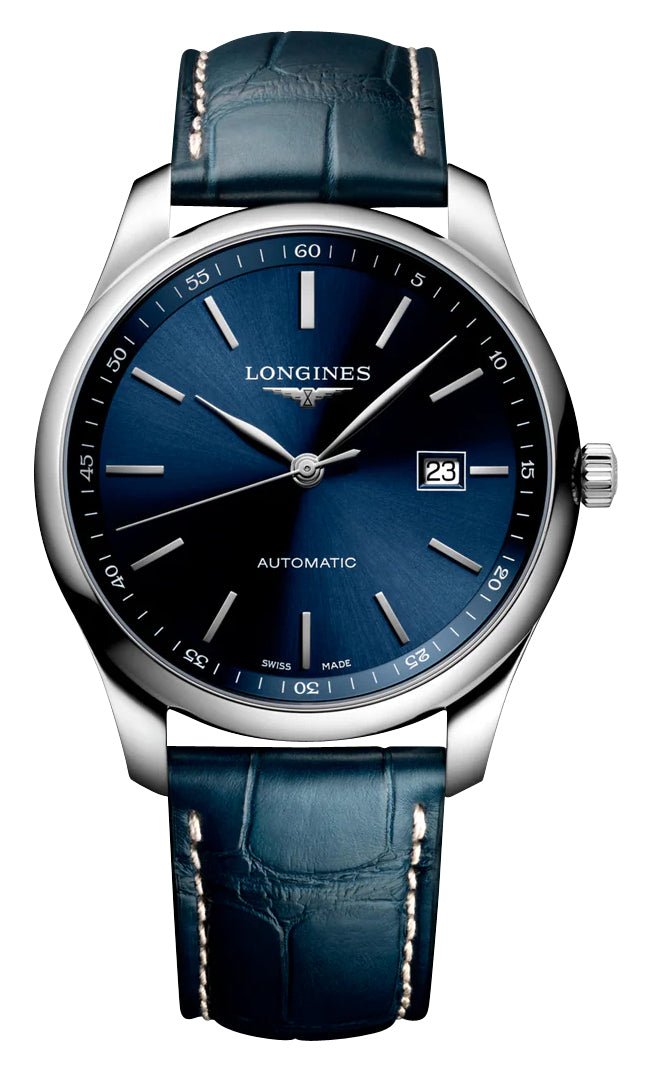 Longines Master Collection Automatic Stainless Steel Blue Dial Blue Leather Strap Date Mens Watch L2.793.4.92.0 wholesalehk.shop