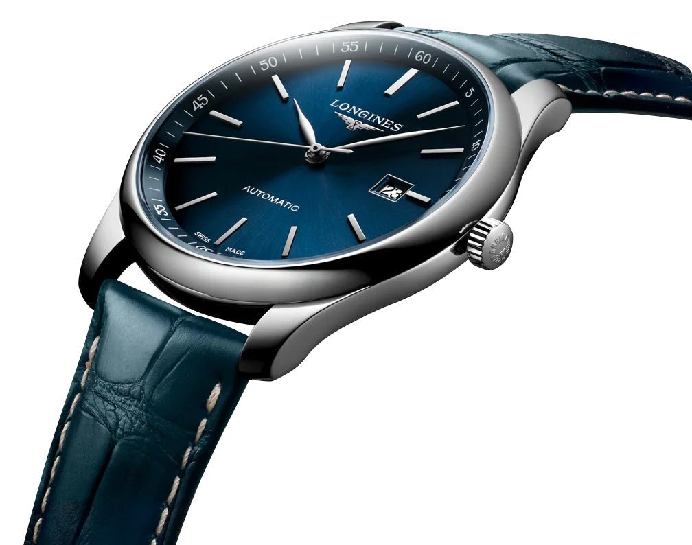 Longines Master Collection Automatic Stainless Steel Blue Dial Blue Leather Strap Date Mens Watch L2.793.4.92.0 wholesalehk.shop