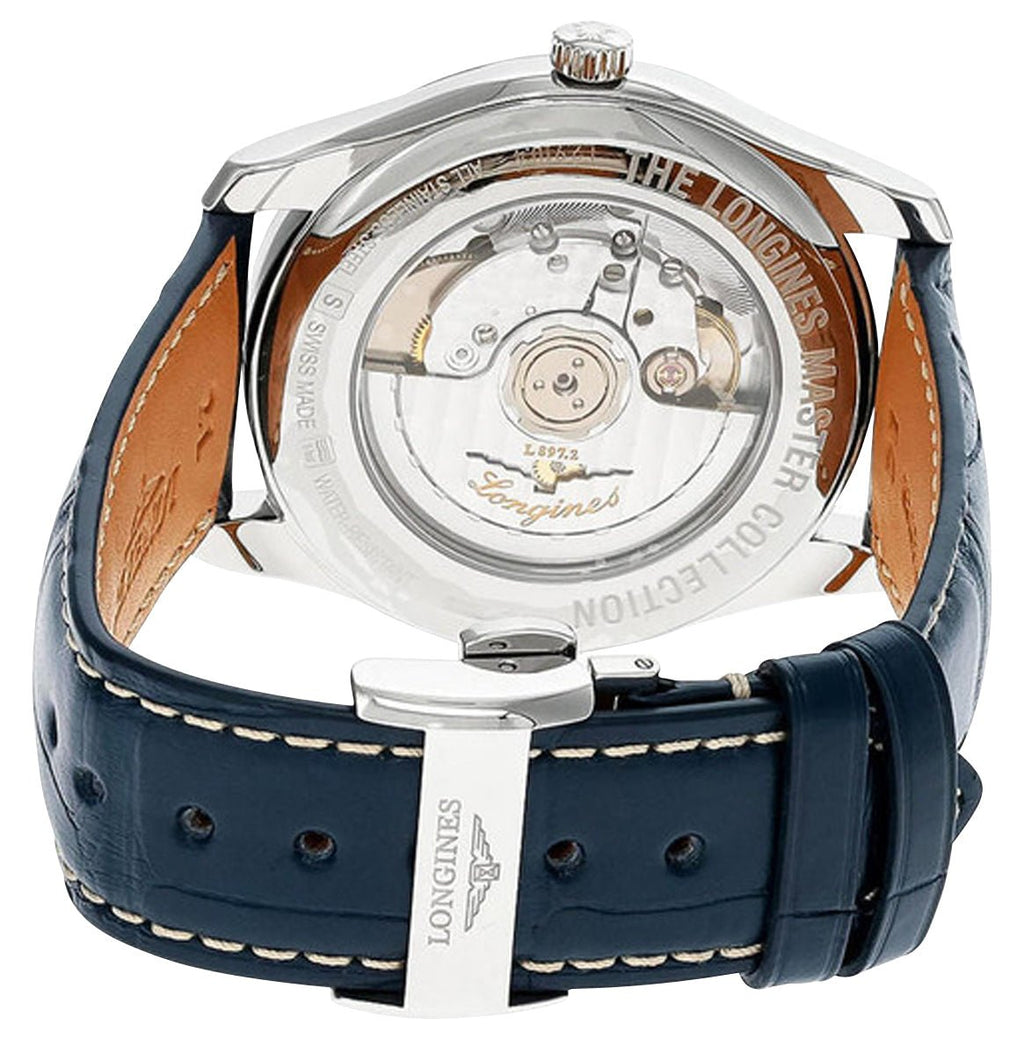 Longines Master Collection Automatic Stainless Steel Blue Dial Blue Leather Strap Date/Month Mens Watch L2.910.4.92.0 wholesalehk.shop