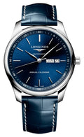 Longines Master Collection Automatic Stainless Steel Blue Dial Blue Leather Strap Date/Month Mens Watch L2.920.4.92.0 wholesalehk.shop