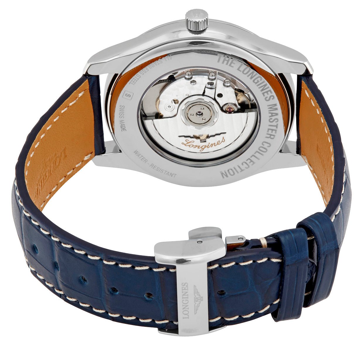 Longines Master Collection Automatic Stainless Steel Blue Dial Blue Leather Strap Date/Month Mens Watch L2.920.4.92.0 wholesalehk.shop