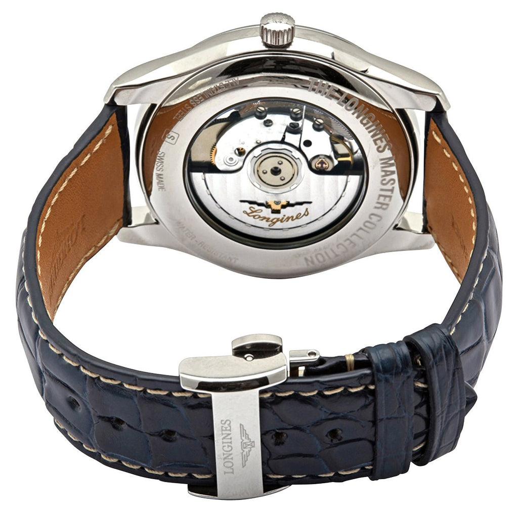 Longines Master Collection Automatic Stainless Steel Blue Dial Blue Leather Strap Moonphase Date Mens Watch L2.909.4.92.0 wholesalehk.shop
