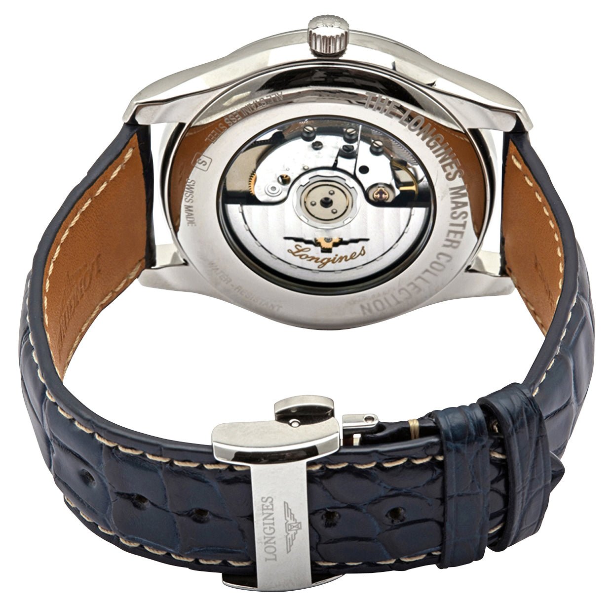 Longines Master Collection Automatic Stainless Steel Blue Dial Blue Leather Strap Moonphase Date Mens Watch L2.909.4.92.0 wholesalehk.shop