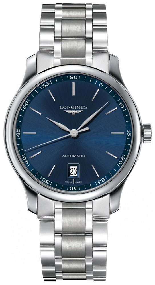 Longines Master Collection Automatic Stainless Steel Blue Dial Date Mens Watch L2.628.4.92.6 wholesalehk.shop