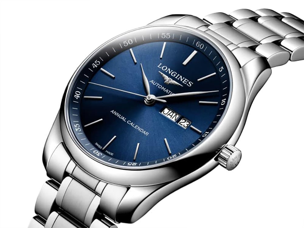 Longines Master Collection Automatic Stainless Steel Blue Dial Date/Month Mens Watch L2.920.4.92.6 wholesalehk.shop