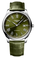 Longines Master Collection Automatic Stainless Steel Green Dial Green Leather Strap Date Mens Watch L2.893.4.09.2 wholesalehk.shop