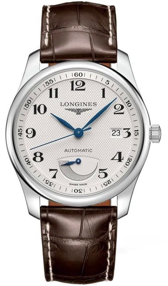 Longines Master Collection Automatic Stainless Steel Silver Dial Brown Leather Strap Date Power Reserve Mens Watch L2.908.4.78.3 wholesalehk.shop