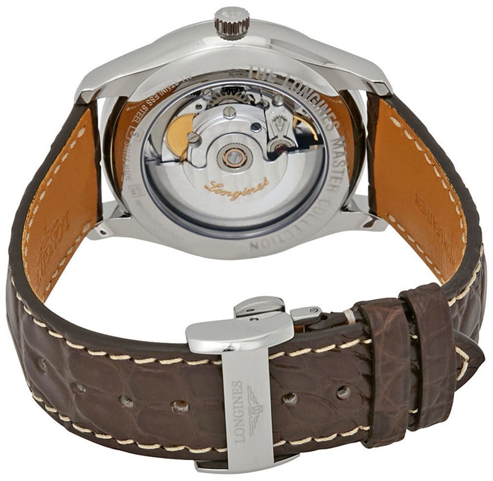 Longines Master Collection Automatic Stainless Steel Silver Dial Brown Leather Strap Day/Date Mens Watch L2.755.4.78.3 wholesalehk.shop