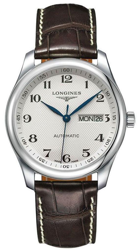 Longines Master Collection Automatic Stainless Steel Silver Dial Brown Leather Strap Day/Date Mens Watch L2.755.4.78.3 wholesalehk.shop