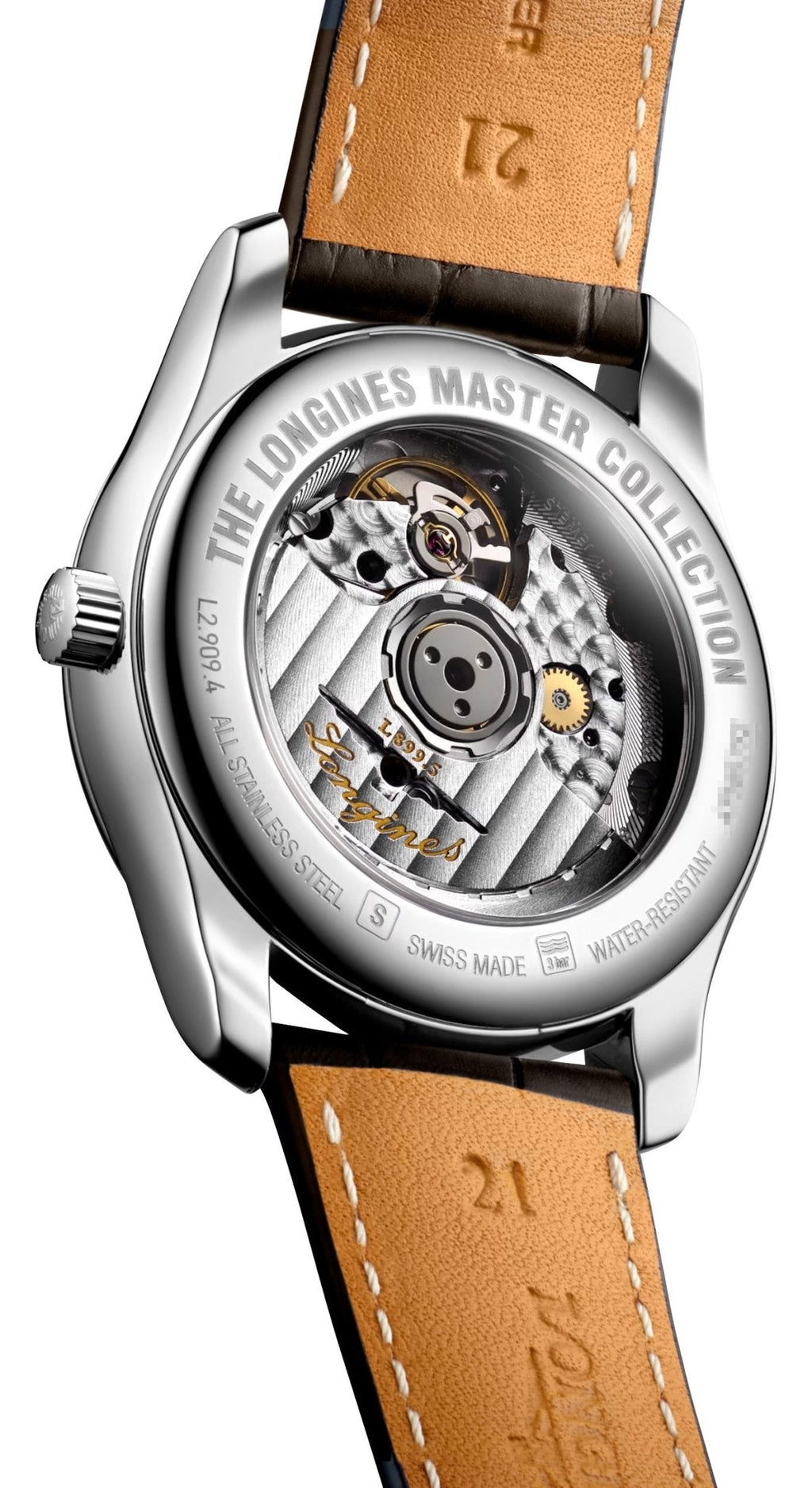 Longines Master Collection Automatic Stainless Steel Silver-Tone Dial Brown Leather Strap Moonphase Date Mens Watch L2.909.4.78.3 wholesalehk.shop