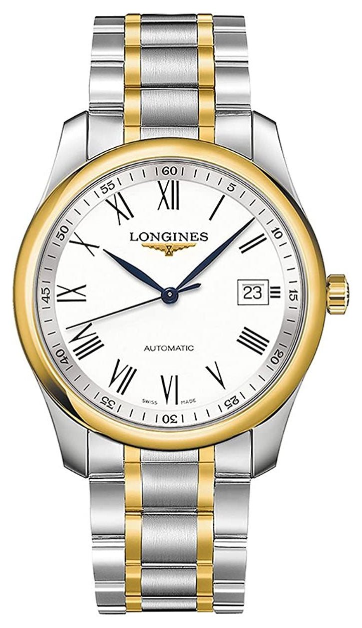 Longines Master Collection Automatic Two-Tone Stainless Steel White Dial Date Mens Watch L2.793.5.19.7 wholesalehk.shop