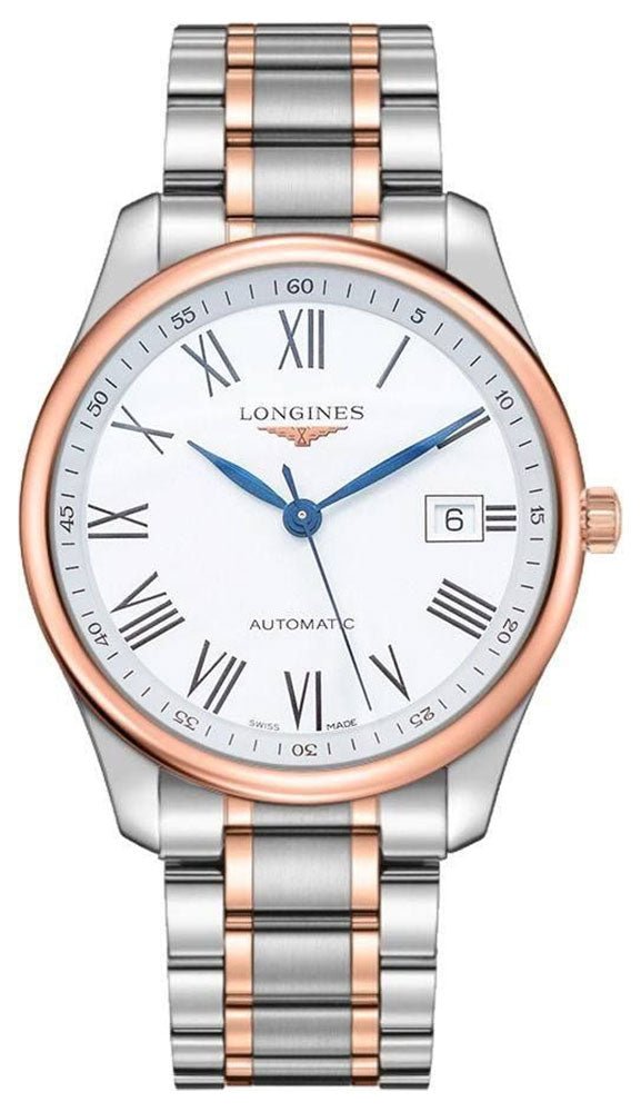 Longines Master Collection Automatic Two-Tone Stainless Steel White Dial Date Mens Watch L2.893.5.11.7 wholesalehk.shop
