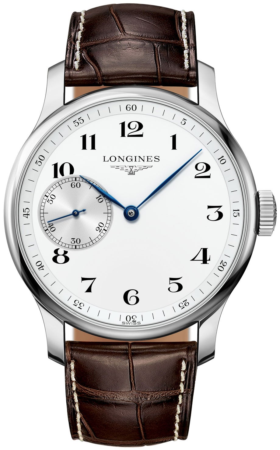 Longines Master Collection Manual Wind 47mm Stainless Steel Case White Dial Brown Leather Mens Watch L2.841.4.18.3 wholesalehk.shop