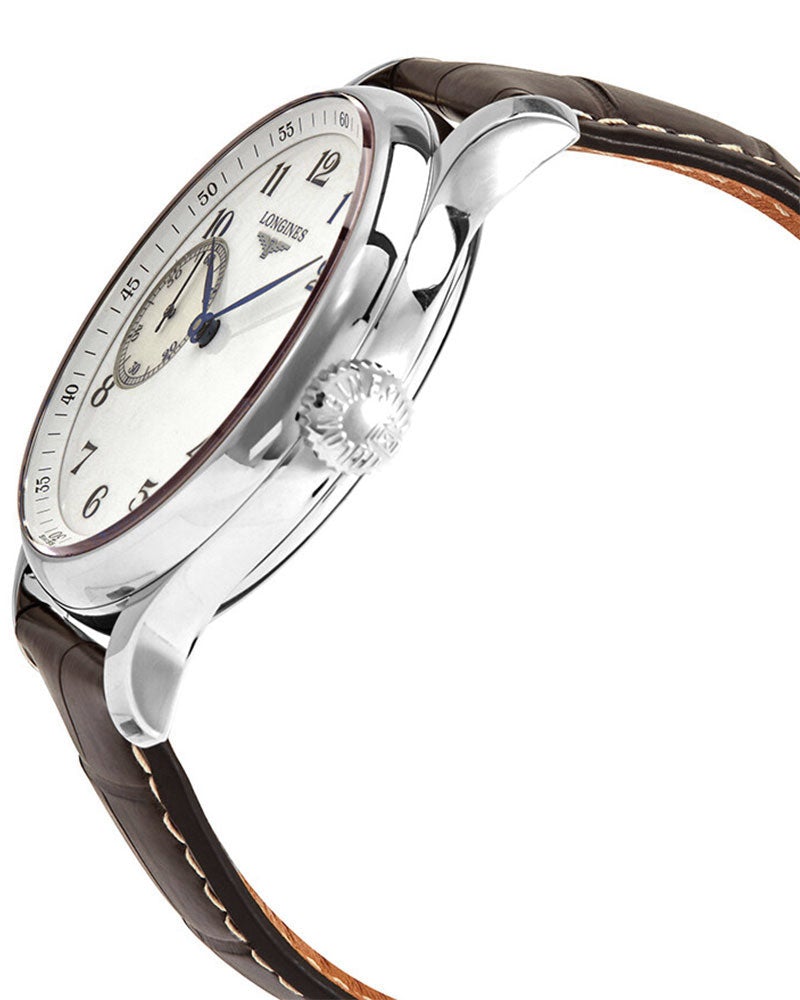 Longines Master Collection Manual Wind 47mm Stainless Steel Case White Dial Brown Leather Mens Watch L2.841.4.18.3 wholesalehk.shop