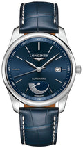 Longines Master Collection Power Reserve Automatic Stainless Steel Blue Dial Blue Leather Strap Date Mens Watch L2.908.4.92.0 wholesalehk.shop