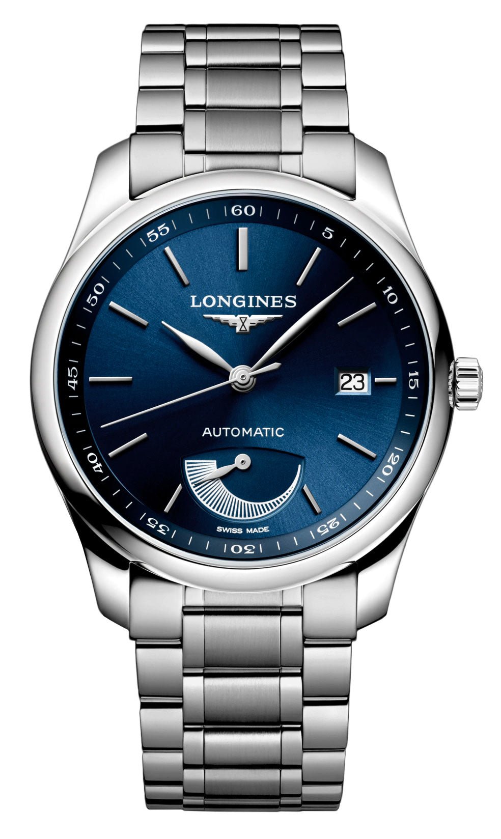 Longines Master Collection Power Reserve Automatic Stainless Steel Blue Dial Date Mens Watch L2.908.4.92.6 wholesalehk.shop