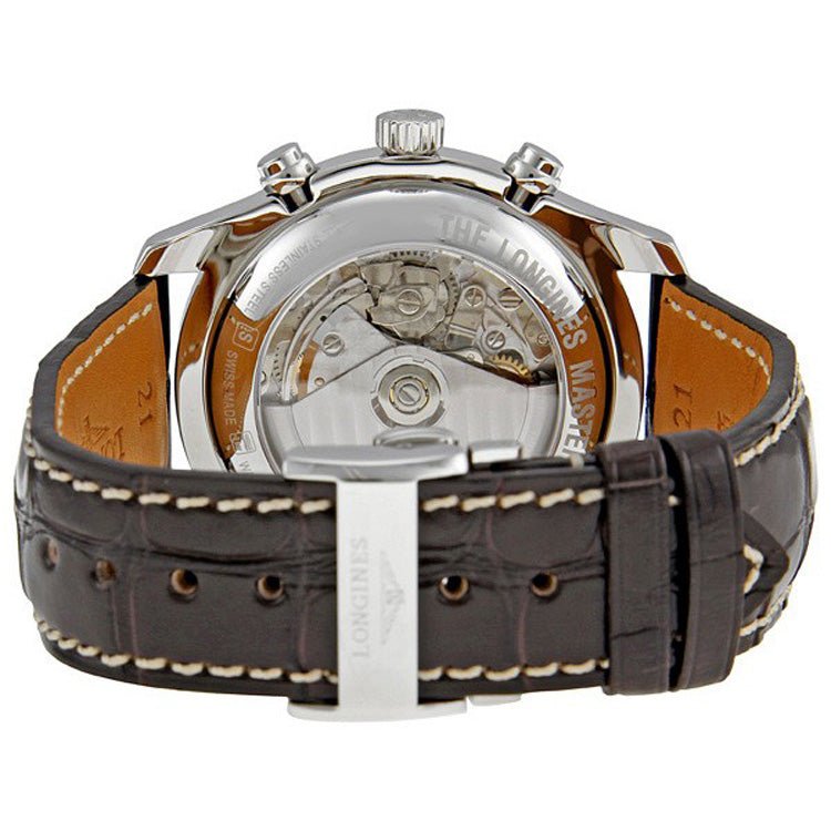 Longines Master Complications Automatic Chronograph Moonphase Stainless Steel Mens Watch L2.773.4.78.3 wholesalehk.shop