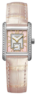 Longines Mini DolceVita Stainless Steel Pink Dial Pink Leather Strap Diamonds Quartz Womens Watch L5.200.0.99.2 wholesalehk.shop