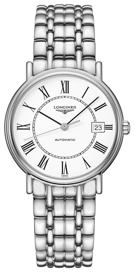Longines Presence Automatic Stainless Steel White Dial Date Womens Watch L4.821.4.11.6 wholesalehk.shop