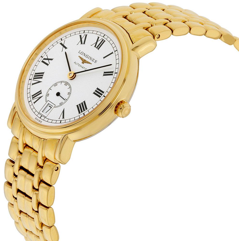 Longines Presence Automatic Yellow Gold PVD White Dial Date Mens Watch L4.804.2.11.8 wholesalehk.shop