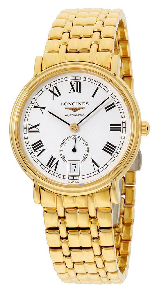 Longines Presence Automatic Yellow Gold PVD White Dial Date Mens Watch L4.804.2.11.8 wholesalehk.shop