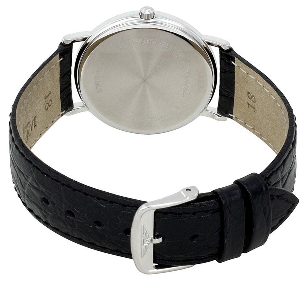 Longines Presence Stainless Steel White Dial Black Leather Strap Date Quartz Mens Watch L4.819.4.11.2 wholesalehk.shop