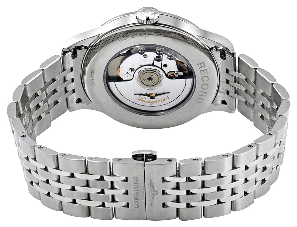 Longines Record Automatic Stainless Steel Blue Dial Date Mens Watch L2.821.4.96.6 wholesalehk.shop